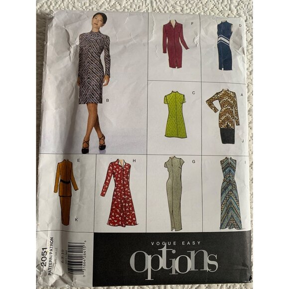 Vogue Misses Dress Sewing Pattern 2051 Sz 6 - 10 - Uncut - Picture 9 of 9